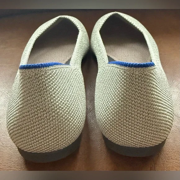 Rothy’s The Point II Diamond Twill Flats Size 8.5 Platinum Pointed Toe NWOB - Picture 7 of 11